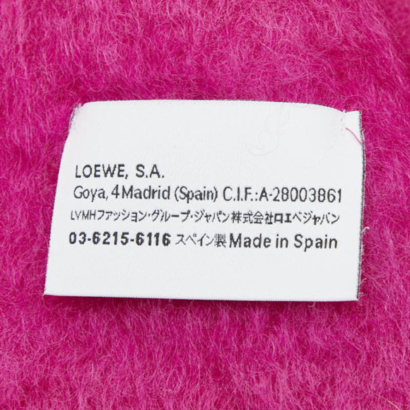 LOEWE Anagram Scarf, Pink, Wool, Nylon, and Mohair, Women's - Picture 4 of 5